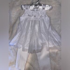 NWOT girls summer white set with pants